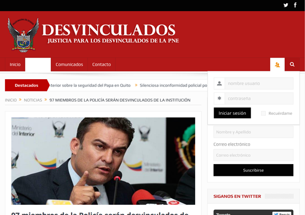 Image 32: Screenshot of Los Desvinculados website